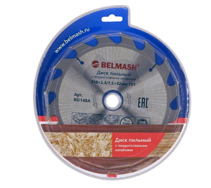 Диск пильный BELMASH 210x2,3/1,5x32/30; 16T