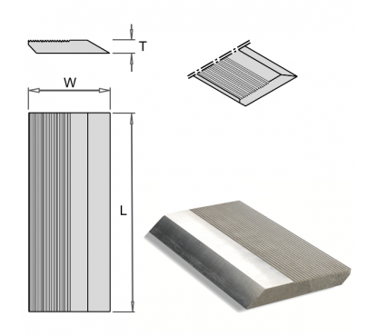 Нож сменный СМТ 650x60x8 с насечкой HS