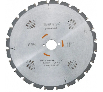 Диск пильный 400x3,5/2,5x30NL,HM,Z=28 FZ/FA,BKS400 Metabo 628018000