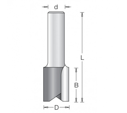 Фреза Dimar 1075229 пазовая D8x19 L63,5 Z2 хвостовик 12