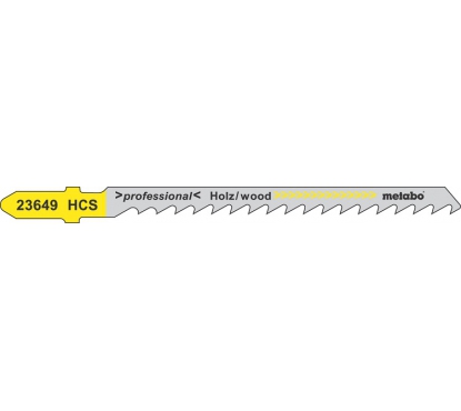 Пилки T244D по дереву Professional 5 шт. 75х4 мм; HCS; быстрый рез Metabo