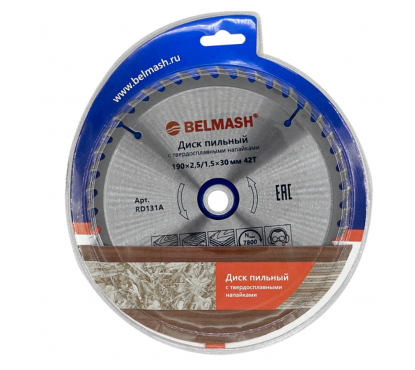 Диск пильный BELMASH 190х2,5/1,5x30/20/16; 42T