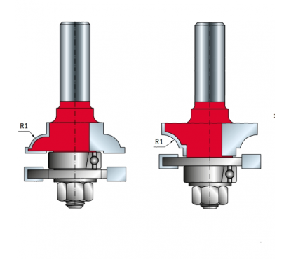 Фреза профиль-контропрофиль Freud D42,9 l19 L77 S12 R(1)7 Z2