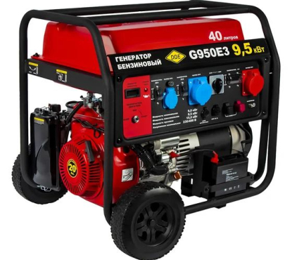 Генератор бензиновый DDE G950E3 (1+3ф, 9/9,5/15 кВт, 40 л, эл стартер, подготовка ATS, трансп. устр)