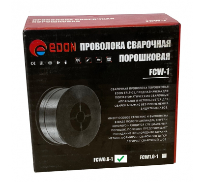 Проволока сварочная порошковая Edon FCW0.8-1 (к) (d0.8мм 1кг)